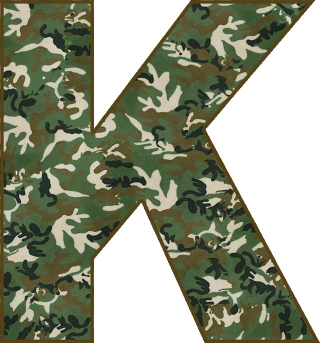 Буквы в стиле милитари