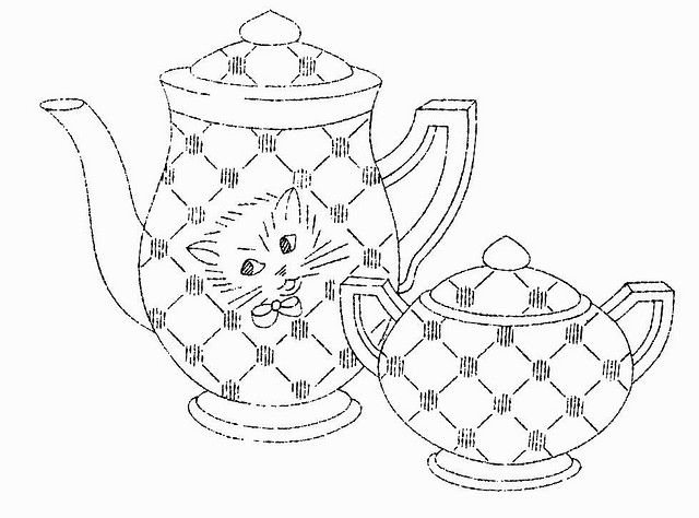 Посуда раскраска для детей
