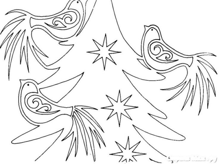 Новогодние вырезалки на окна