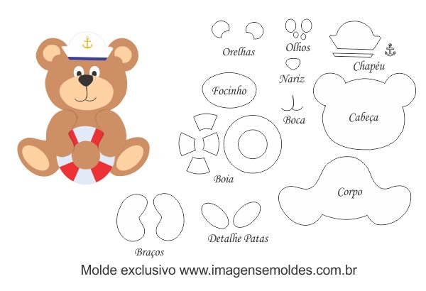 Игрушки из фетра выкройки мишка