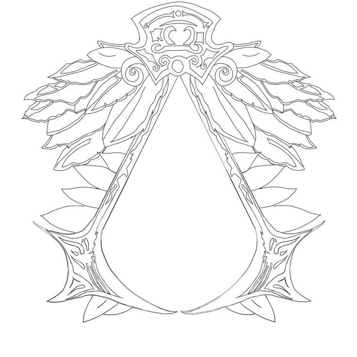 Раскраска знак ассасина