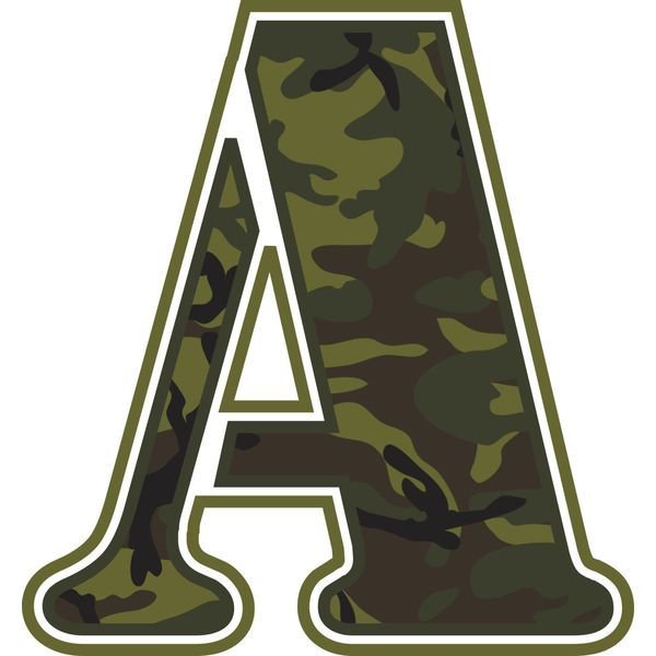 Буквы в стиле милитари