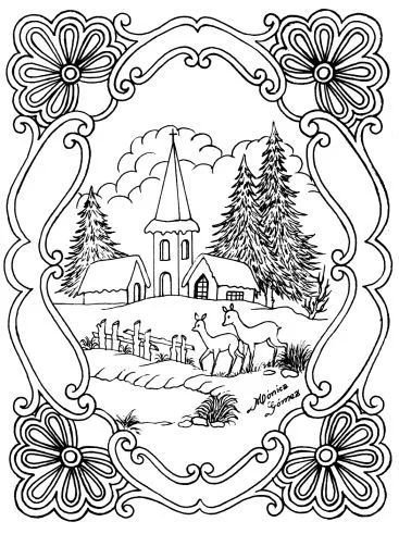 Рождественские узоры раскраска