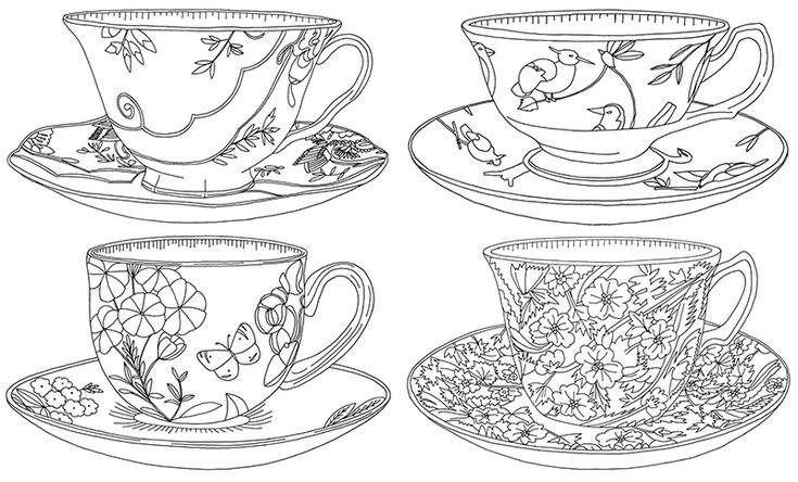 Рисование чайный сервиз
