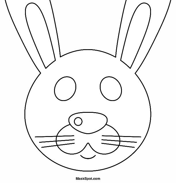 Маска зайчика для детей