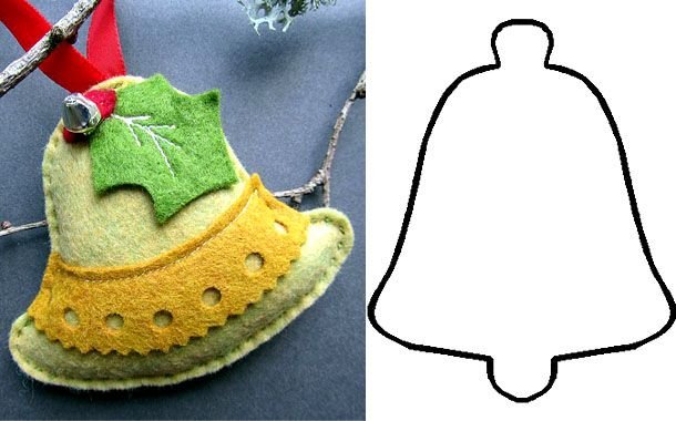 Колокольчик из фетра шаблон