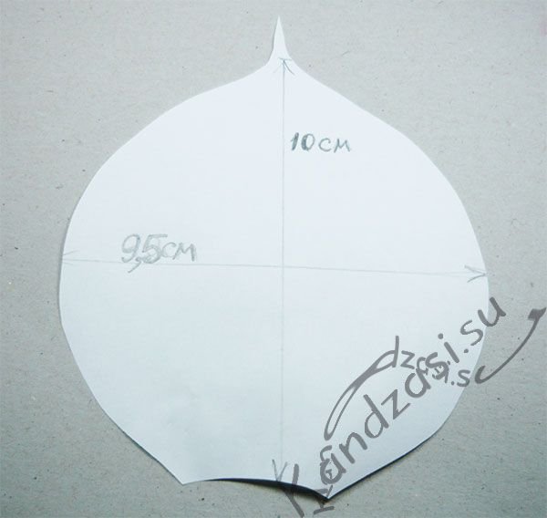 Шаблон цветка каллы из фоамирана