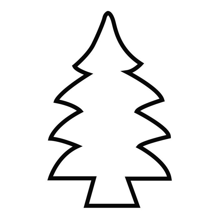 Трафарет елка для пряника