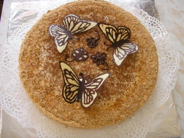 Трафарет для украшения медового торта