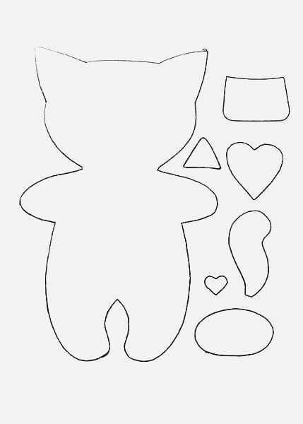 Трафареты для игрушек из фетра