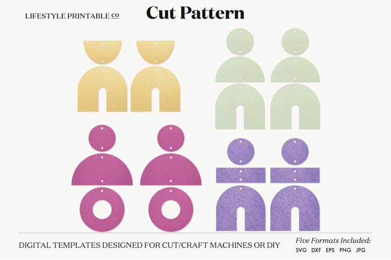 Макет для сережек