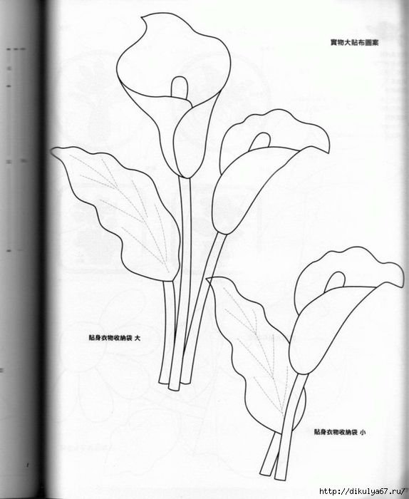 Трафарет каллы