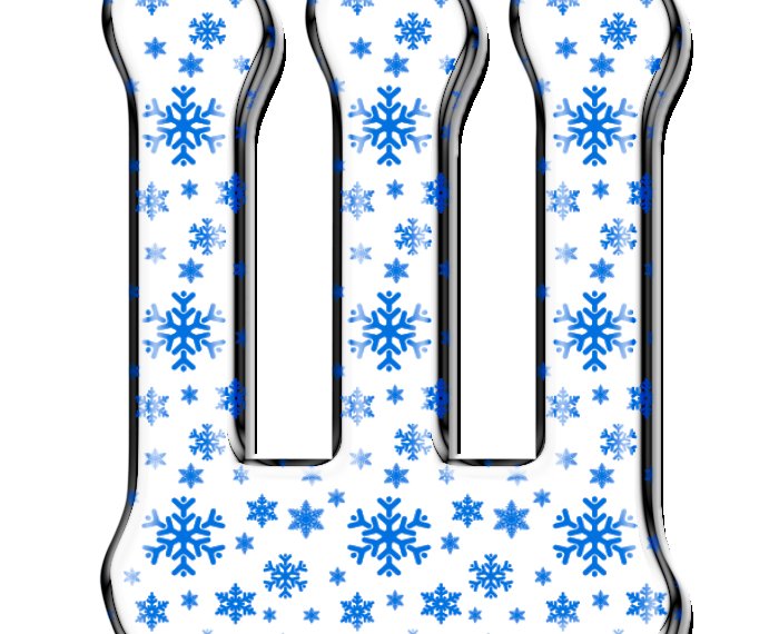 Снежинки с буквами