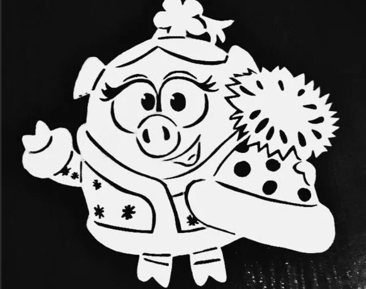 Вытынанки Смешарики новый год