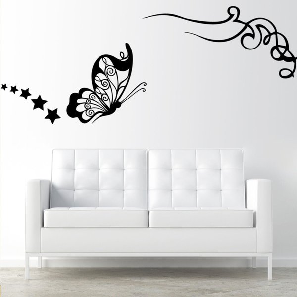 Интерьерные наклейки на стену бабочки