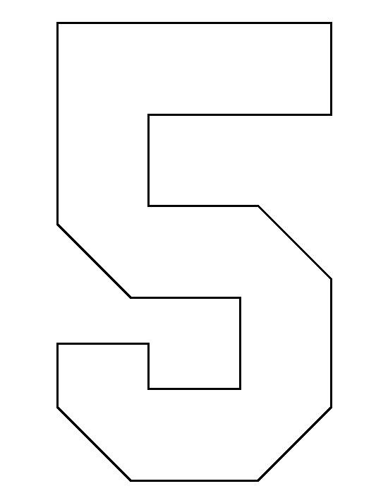 Макет цифры 5