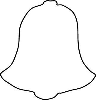 Трафарет колокольчика для вырезания