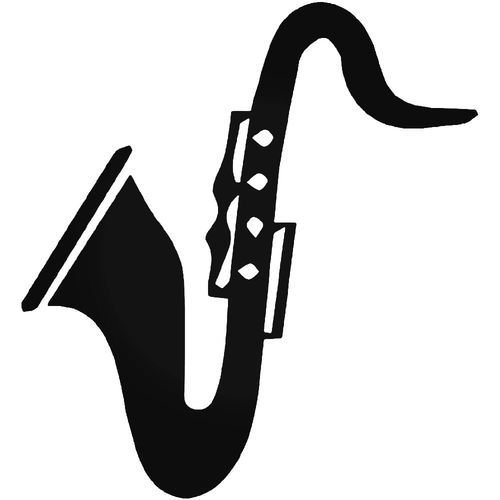 Саксофон трафарет