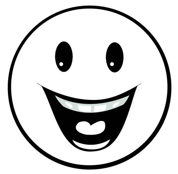 Смайлик раскраска для детей