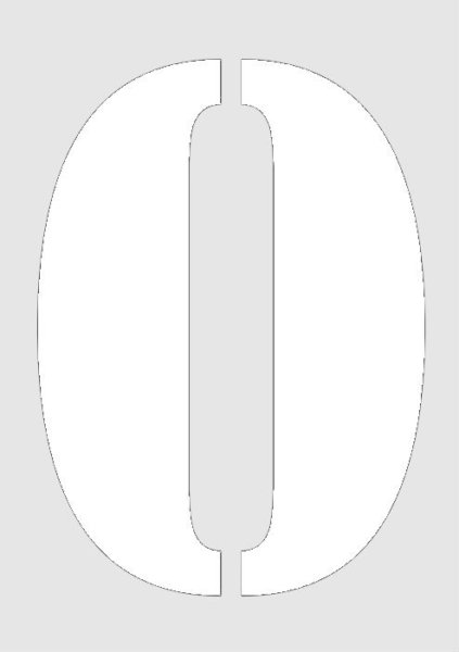 Цифра 0 трафарет
