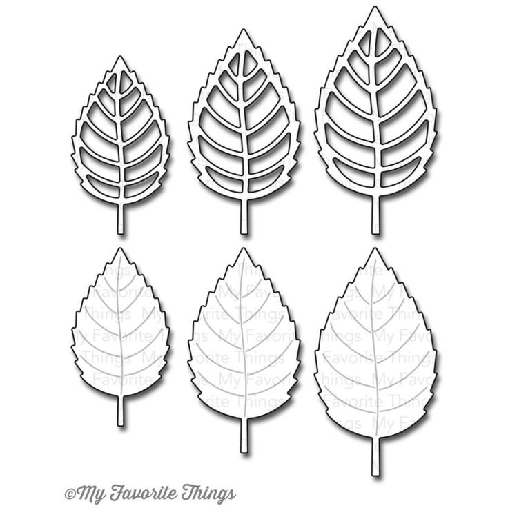 Лист розы трафарет