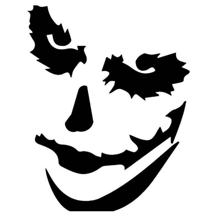 Страшные трафареты на Хэллоуин