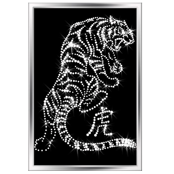 Тигр стразами