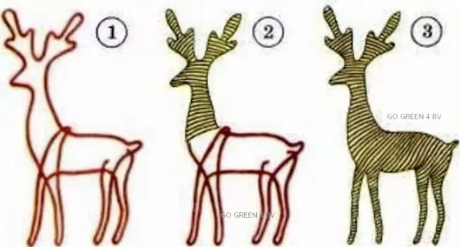 Схема новогоднего оленя из проволоки