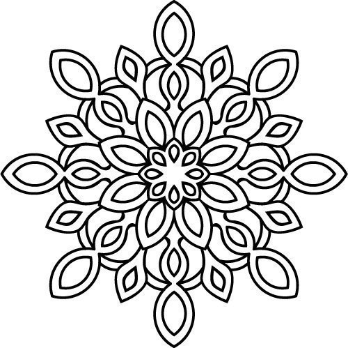 Новогодние раскраски снежинки