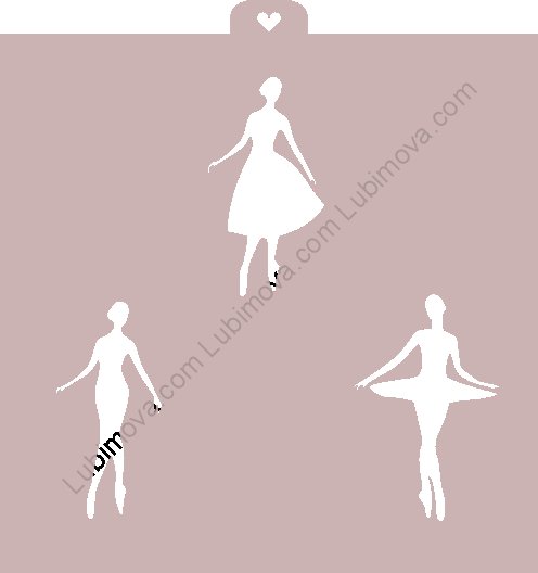 Пряник балерина полная шаблон