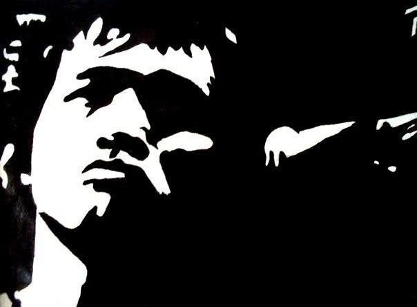 Виктор Цой силуэт