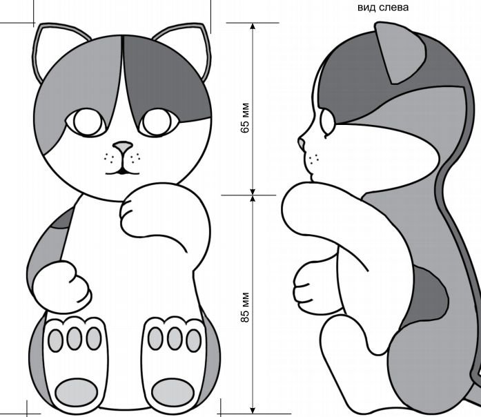 Схема валяния котенка