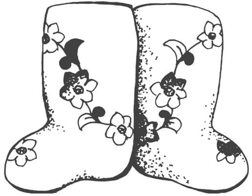 Валенки черно белые