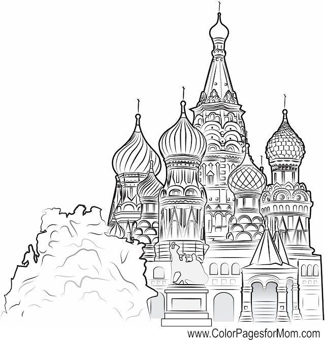 Кремль раскраска