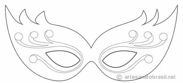 Трафарет маски для карнавала