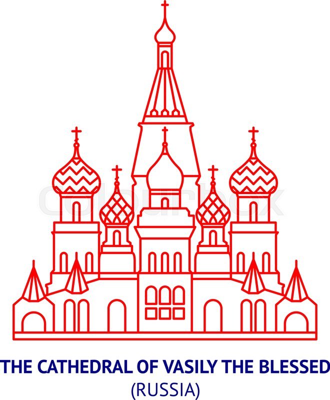 Собор Василия Блаженного раскраска