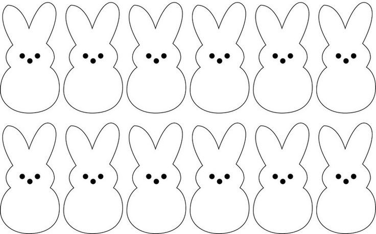 Шаблон зайчика для аппликации