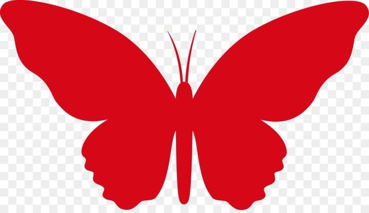 Красная бабочка