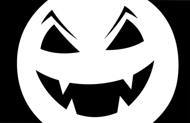 Тыква на Хэллоуин трафарет