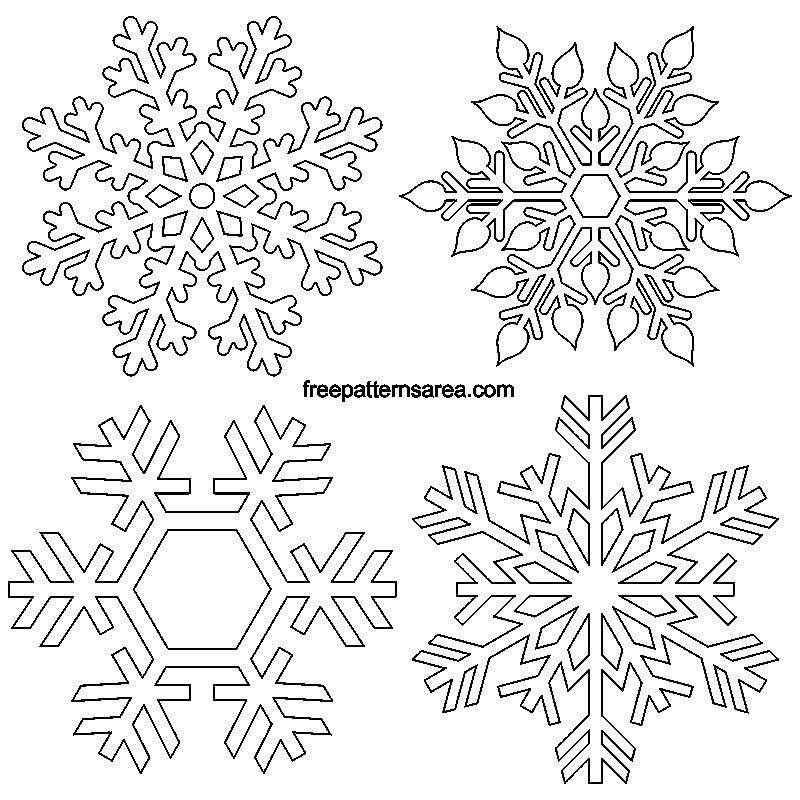 Снежинки трафареты для вырезания на окна