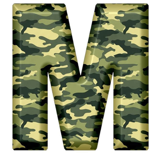 Буквы камуфляжного цвета