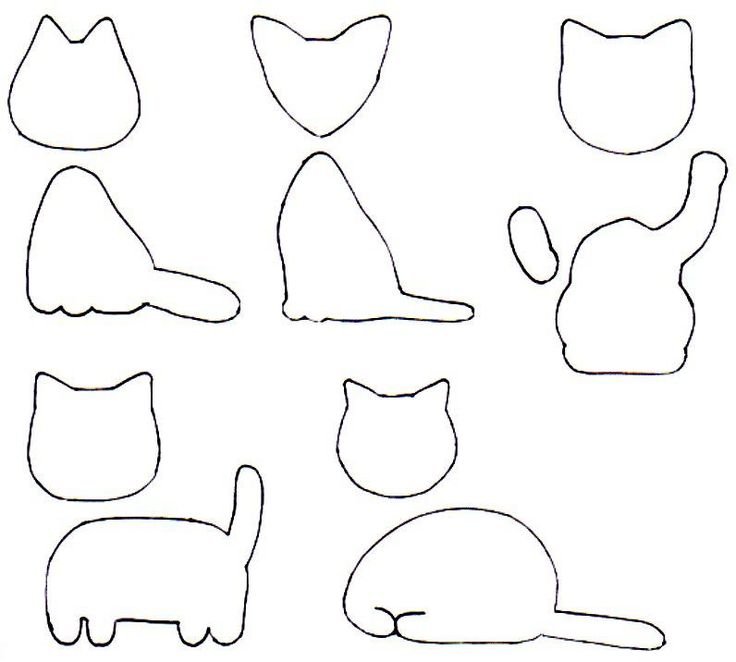 Котик из фетра выкройка