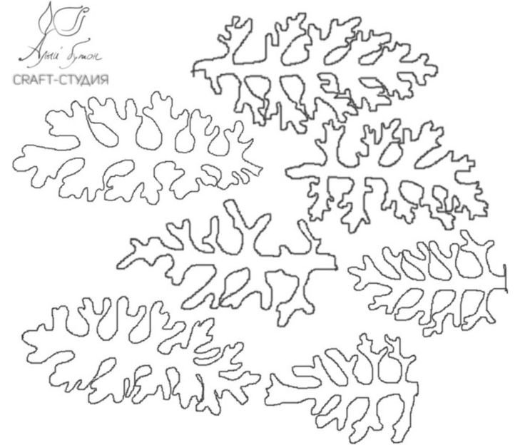Трафарет снежинки из фоамирана