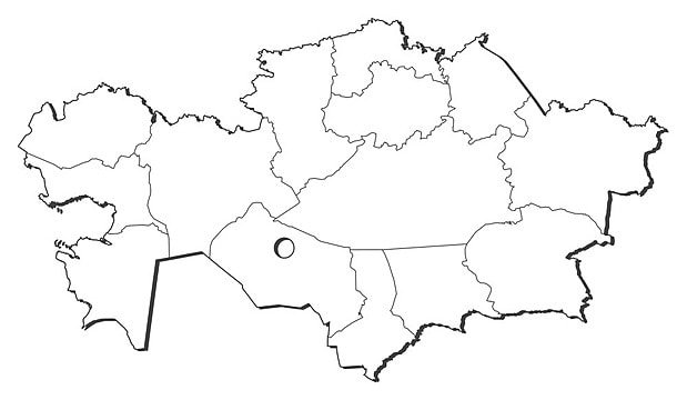 Карта Казахстана вектор