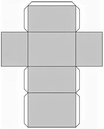 Развёртка прямоугольного параллелепипеда на листе а4