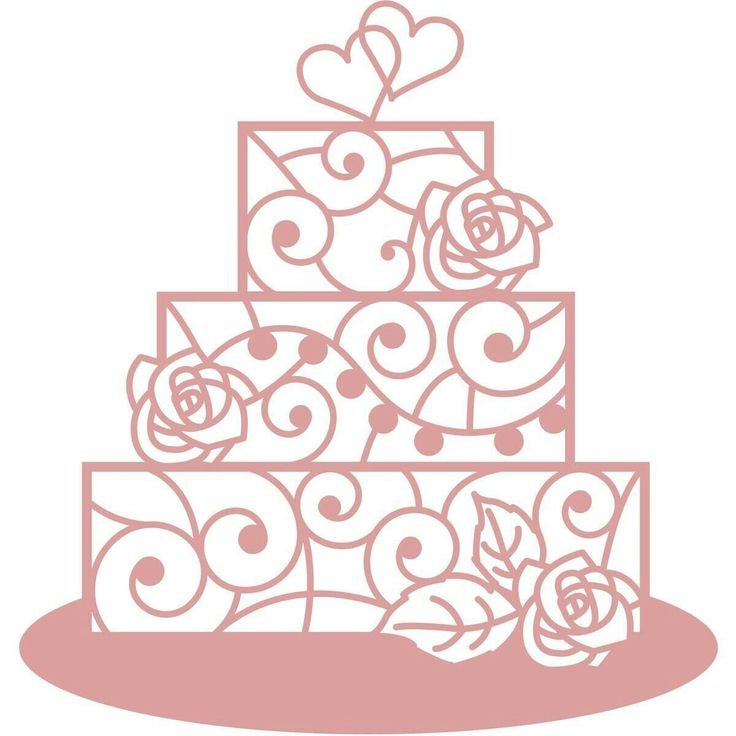 Тортик трафарет для вырезания