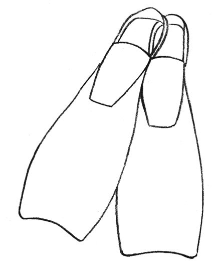 Ласты нарисовать