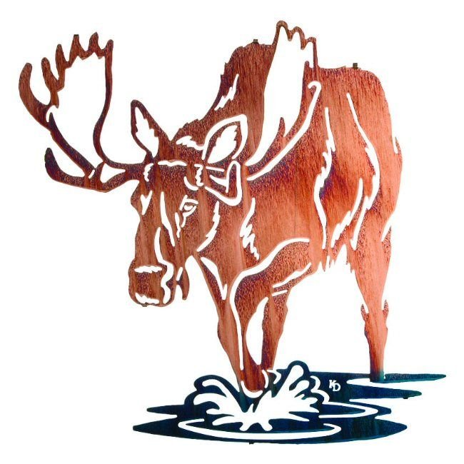 Пирография по дереву олень