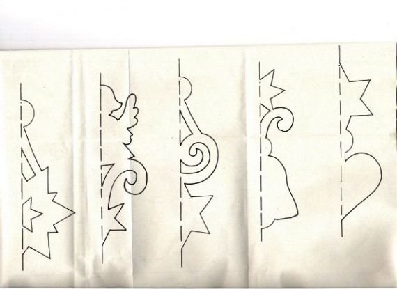 Симметричное вырезание новый год