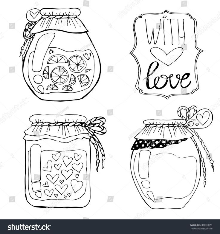 Баночка трафарет